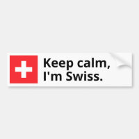 Restez calme, je suis Swiss Custom Bumper Car Stic