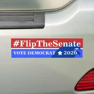 Autocollant De Voiture Retourner Le Hashtag Du Sénat Blue Wave Democrat
