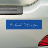 Autocollant De Voiture Retro Elegant Plaque Simple Deep Blue Calligraphie (En voiture)