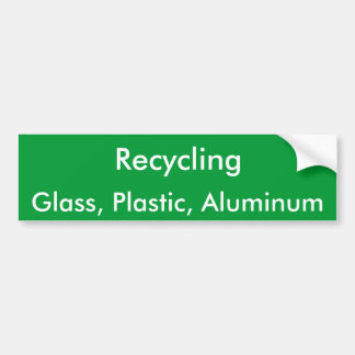 Autocollant De Voiture Réutilisation, verre, plastique, aluminium