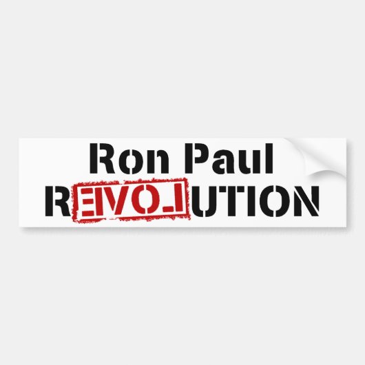 Autocollant De Voiture Révolution de Ron Paul (Devant)
