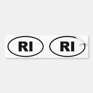 Autocollant De Voiture Rhode Island RI oval
