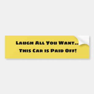 Autocollant De Voiture Riez de mon bumpersticker libre de dette de