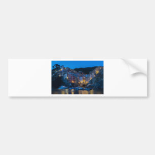 Autocollant De Voiture Riomaggiore la nuit Cinque Terre Ligurie Italie