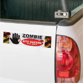 Autocollant De Voiture Risque de morsure de zombi (Sur camion)
