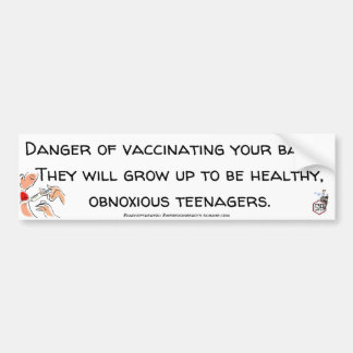 Autocollant De Voiture Risque de vaccination : Adolescents en bonne santé