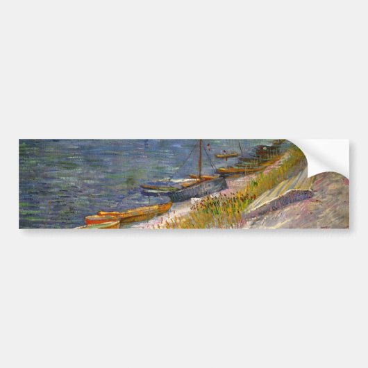 Autocollant De Voiture River with Rowing Boats by Vincent van Gogh (Devant)