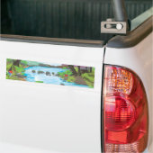 Autocollant De Voiture Rivière de la forêt tropicale (Sur camion)