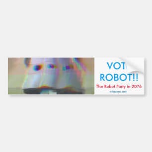 AUTOCOLLANT DE VOITURE ROBOT DE VOTE !