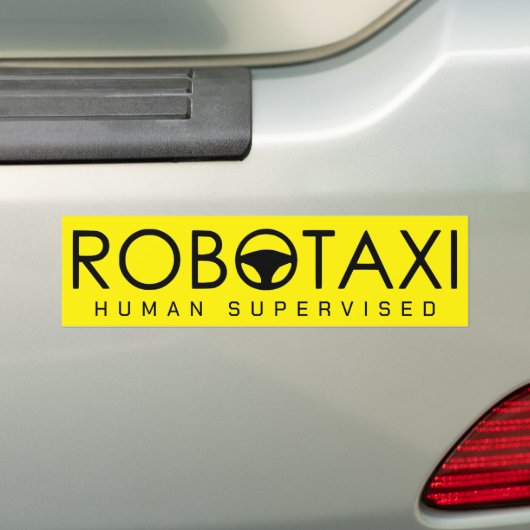 Autocollant De Voiture Robotaxi Driver "Yellow Cab" Édition Supervisée (En voiture)