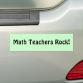 Autocollant De Voiture Roche de professeurs de maths ! (En voiture)