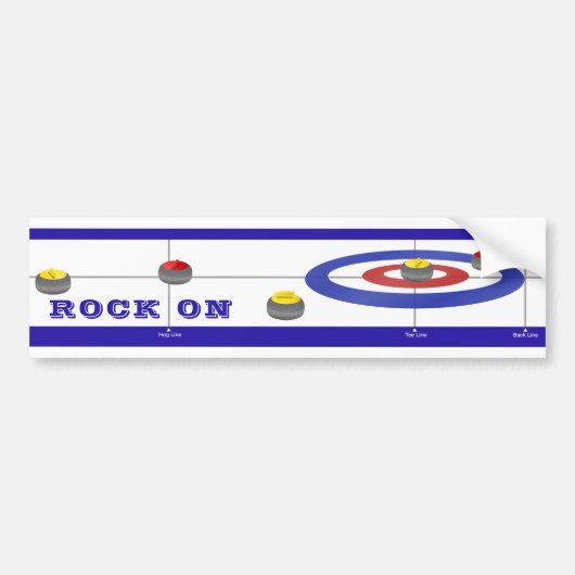 Autocollant De Voiture Rochers de curling (Devant)