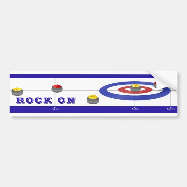 Autocollant De Voiture Rochers de curling (Devant)