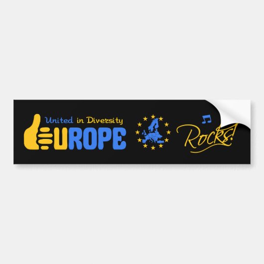 Autocollant De Voiture Roches de l'Europe ! bumpersticker (Devant)