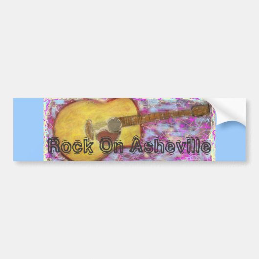 Autocollant De Voiture Rock sur Asheville (Devant)