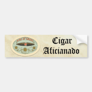 Autocollant De Voiture Roi d'amants de cigare de fumée