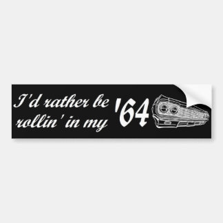 Autocollant De Voiture Rollin dans mon 'adhésif pour pare-chocs 64