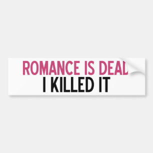 Autocollant De Voiture Romance est mort