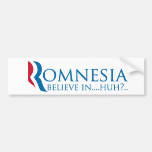Autocollant De Voiture Romnesia - croyez en Huh ? Définition de Romney