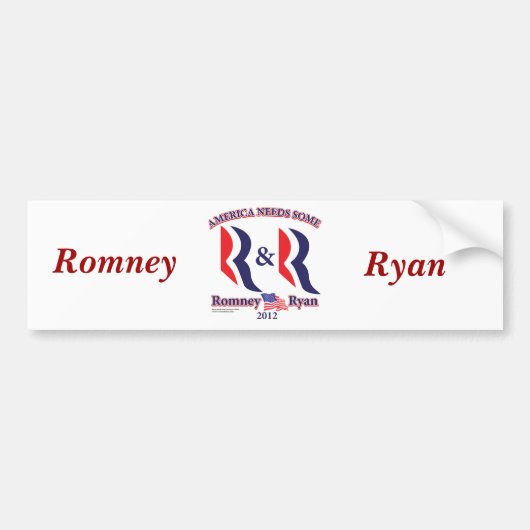 Autocollant De Voiture Romney et Ryan (Devant)