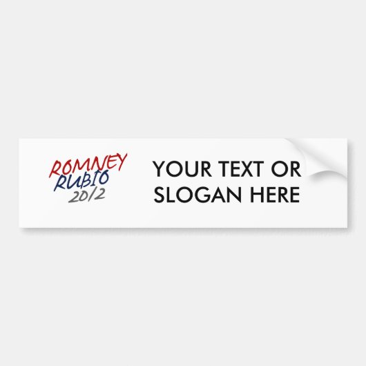 Autocollant De Voiture ROMNEY RUBIO SCRIPT VP.png (Devant)