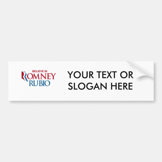 Autocollant De Voiture ROMNEY RUBIO VP BELIEVE.png (Devant)