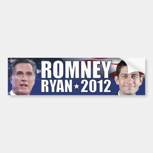 Autocollant De Voiture Romney - Ryan - 2012 (Devant)