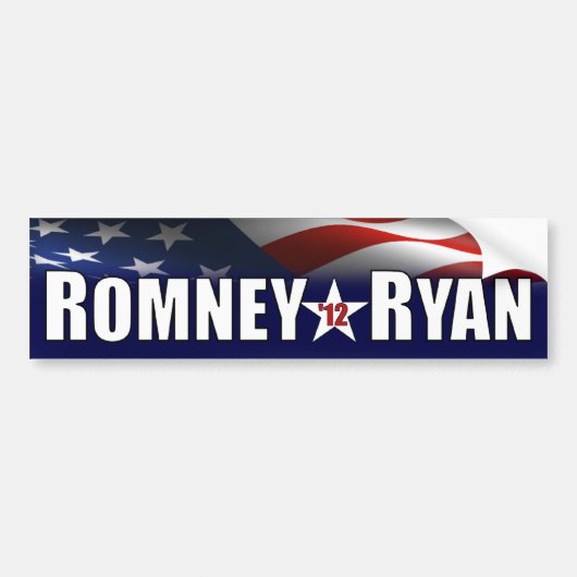 Autocollant De Voiture Romney - Ryan - 2012 (Devant)
