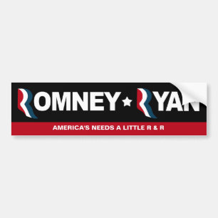 Autocollant De Voiture Romney/Ryan 2012 - heure pour un certain R et un R