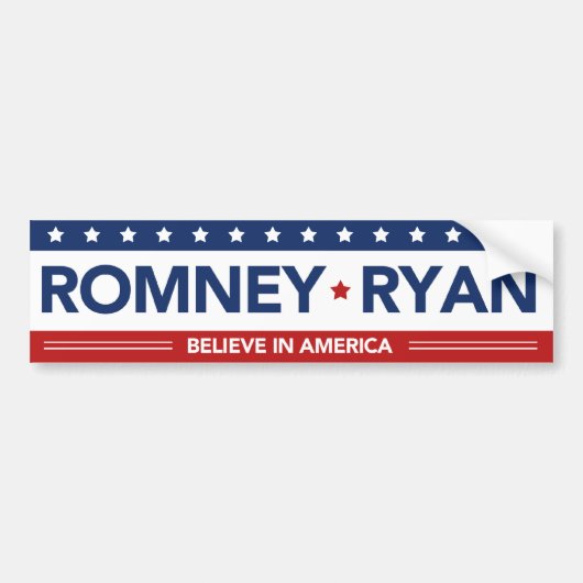 Autocollant De Voiture Romney Ryan croient en adhésif pour pare-chocs de (Devant)