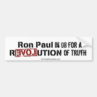 Autocollant De Voiture Ron Paul 08