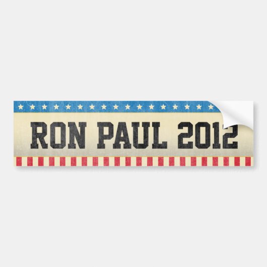 Autocollant De Voiture Ron Paul 2012 (Devant)