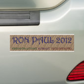 Autocollant De Voiture Ron Paul 2012 (En voiture)