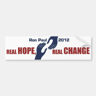 Autocollant De Voiture Ron Paul 2012 : Vrai espoir, vrai changement