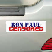 Autocollant De Voiture Ron Paul a censuré (En voiture)