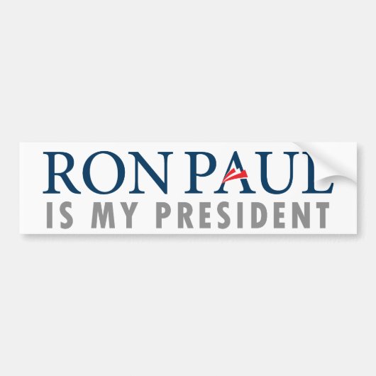 Autocollant De Voiture Ron Paul est mon Président adhésif pour pare-chocs (Devant)