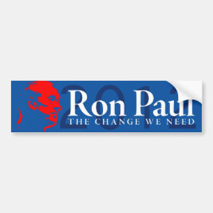 Autocollant De Voiture Ron Paul - le changement que nous avons besoin