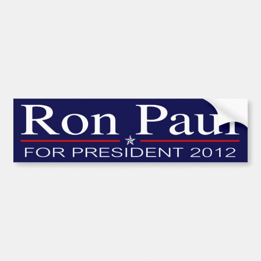 Autocollant De Voiture Ron Paul pour le président 2012 (Devant)