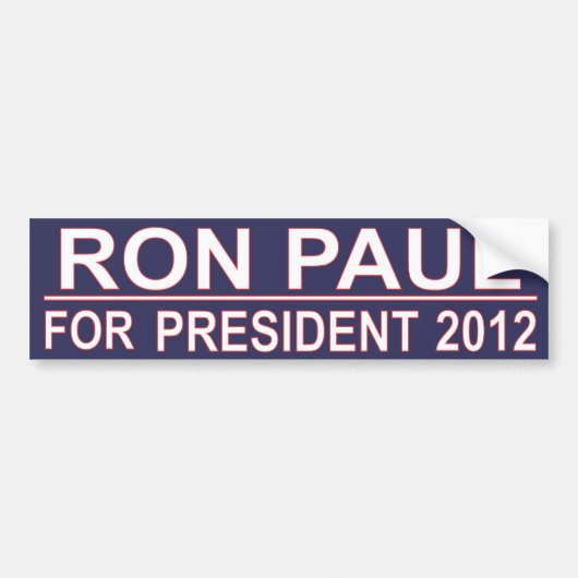 Autocollant De Voiture Ron Paul pour le président 2012 (Devant)