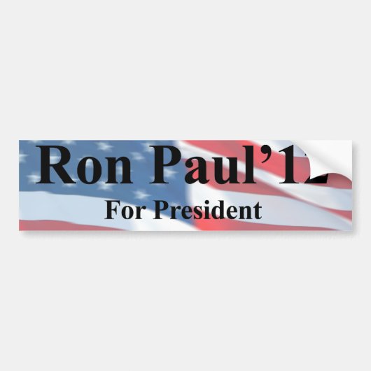 Autocollant De Voiture Ron Paul pour le Président Bumpersticker (Devant)