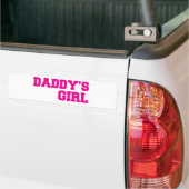 Autocollant De Voiture rose de fille de daddys (Sur camion)