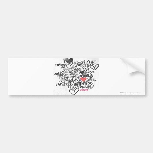 Autocollant De Voiture Rose de graffiti (Devant)