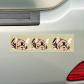 Autocollant De Voiture Rose français de Bulldog (En voiture)