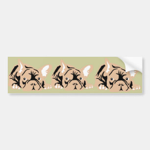 Autocollant De Voiture Rose français de Bulldog