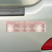 Autocollant De Voiture Rose Gold Blush Parties scintillant Drivers Text N (En voiture)
