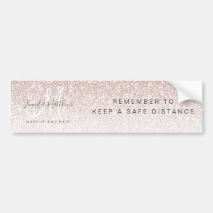 Autocollant De Voiture Rose Gold Parties scintillant Coiffeuse Salon COVI