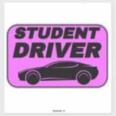 Autocollant de voiture rose moderne pour nouveau c (Feuille)