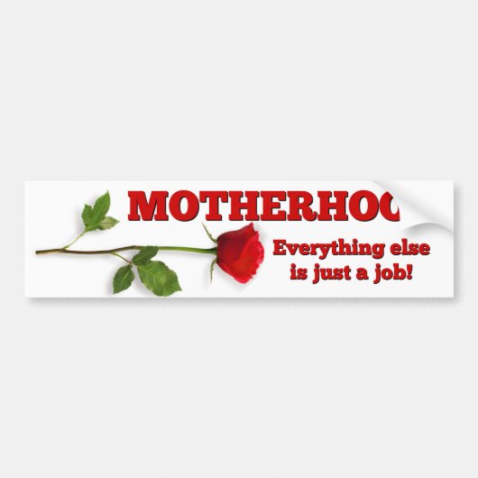 AUTOCOLLANT DE VOITURE ROSE ROUGE BUMPERSTICKER PROLIFE DE MATERNITÉ (Devant)