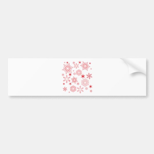 Autocollant De Voiture Rosy Snowflakes (Devant)