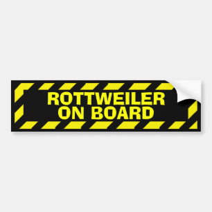 Autocollant De Voiture Rottweiler à bord d'autocollant jaune de